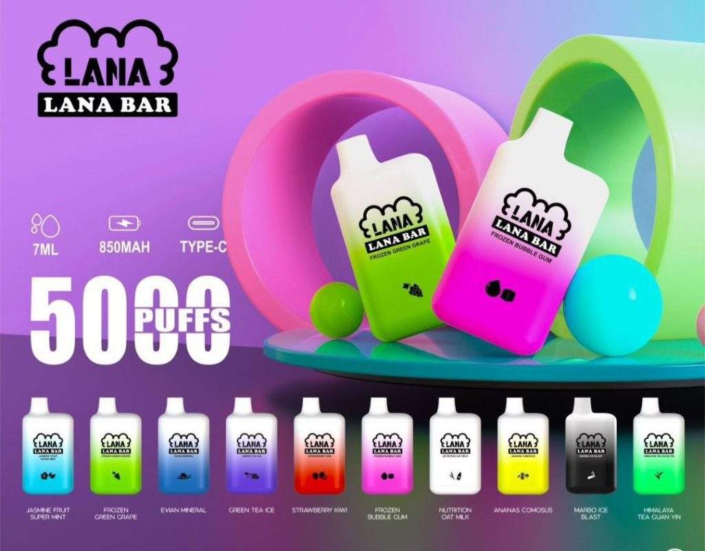 查看 LANA 5000口系列產品細節 LANA 5000口拋棄式電子煙,提供豐富風味與持久霧化體驗